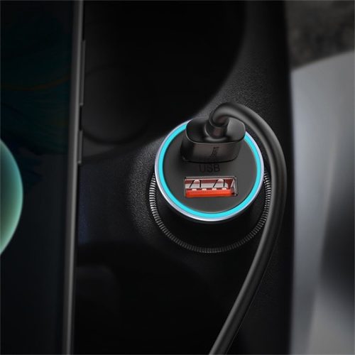 Baseus Golden Contactor Max autós gyorstöltő 60W, 2×USB Type-A, szürke