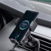 Baseus Wisdom szellőzőrácsra rögzíthető, vezeték nélküli autós telefon töltő és tartó, fekete