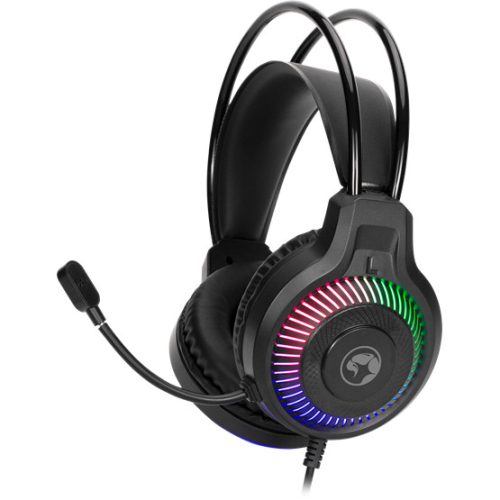 MARVO Loot 40 billentyűzet+egér+egérpad+fejhallgató combo - Fekete - UK /Membrán/
