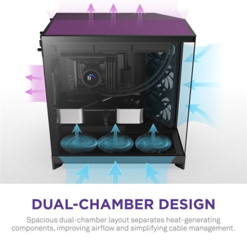 NZXT Midi - H9 Flow (2025) - Matt fekete - CM-H92FB-01