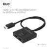 Club3D HDMI 2-in-1 Bi-directional Switch for 8K60Hz or 4K120Hz