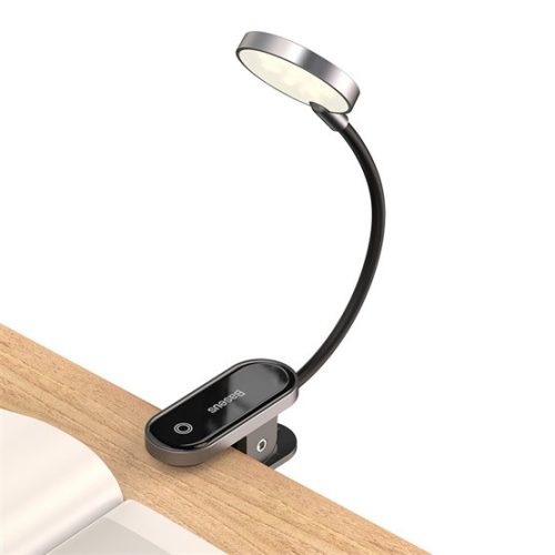 Baseus Comfort Reading Mini Clip vezeték nélküli olvasólámpa, szürke