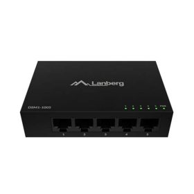 Lanberg 5 portos Gigabit Desktop Switch, fémházas, 12V