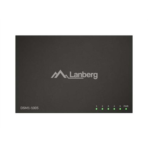 Lanberg 5 portos Gigabit Desktop Switch, fémházas, 12V