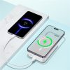 Baseus EnerFill FM41 Magnetic vezeték nélküli gyorstöltő powerbank 20000 mAh, 20W, fehér + 60W USB Type-C, 30cm kábel