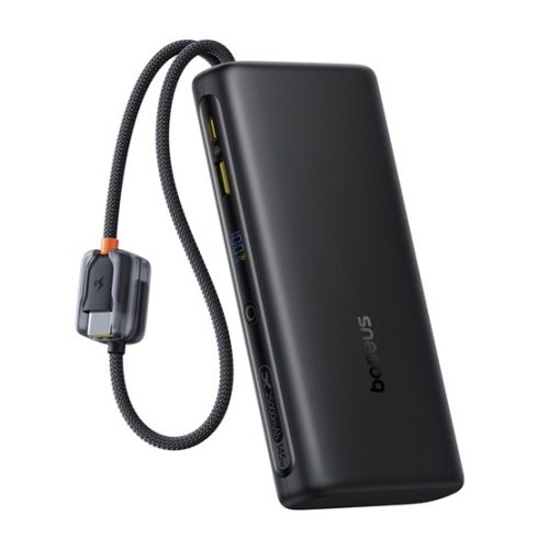 Baseus EnerFill FC41 gyorstöltő powerbank 25000 mAh 145W, beépített 2×USB Type-C kábel, fekete