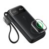 Baseus EnerFill FT31 gyorstöltő powerbank & Apple Watch 10000 mAh 45W, beépített USB Type-C kábel, fekete