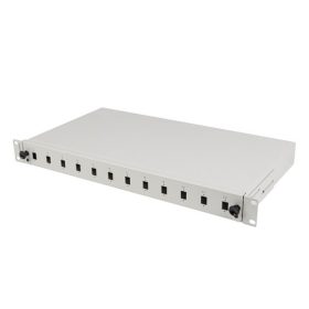   Lanberg 19" optikai patch panel 12xSC szimplex / 12xLC duplex szürke