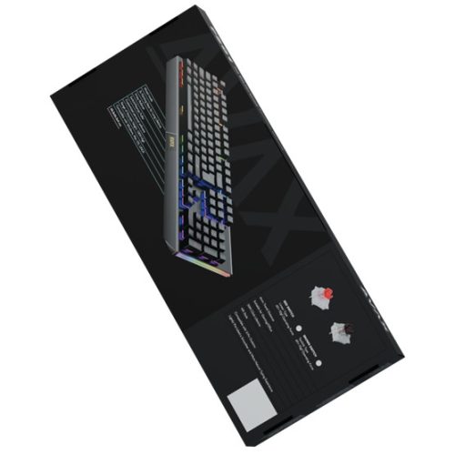 AVAX FS01 Full size mechanikus vezetékes alumínium billentyűzet Outemu piros switch, magyar kiosztás
