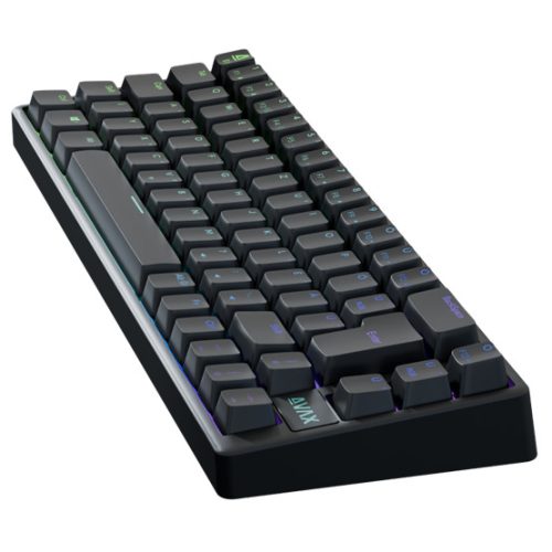 AVAX GM01 PRO 65% RGB tri-mode mechanikus billentyűzet Gateron barna switch, magyar kiosztás