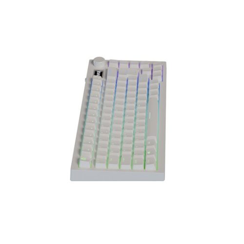 AVAX GM02 PRO Fehér 75% Gasket RGB tri-mode mechanikus billentyűzet Gateron piros switch, magyar kiosztás