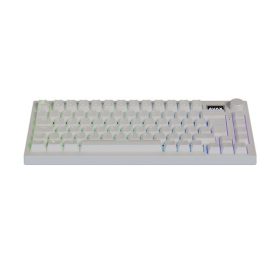   AVAX GM02 PRO Fehér 75% Gasket RGB tri-mode mechanikus billentyűzet Gateron sárga switch, magyar kiosztás
