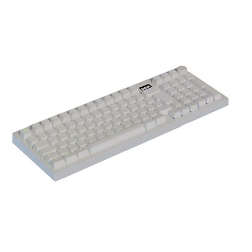 AVAX GM03 PRO Fehér 98% Gasket RGB tri-mode mechanikus billentyűzet Gateron piros switch, magyar kiosztás