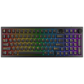   AVAX GM03 PRO 98% Gasket RGB tri-mode mechanikus billentyűzet Gateron piros switch, magyar kiosztás
