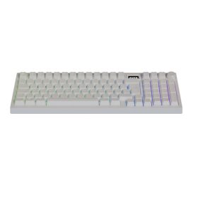   AVAX GM03 PRO Fehér 98% Gasket RGB tri-mode mechanikus billentyűzet Gateron piros switch, magyar kiosztás
