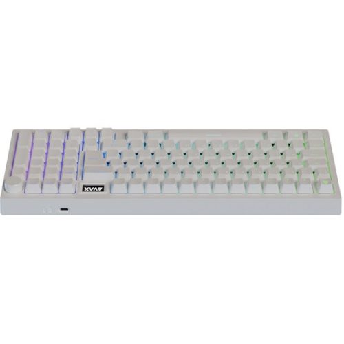 AVAX GM03 PRO Fehér 98% Gasket RGB tri-mode mechanikus billentyűzet Gateron sárga switch, magyar kiosztás