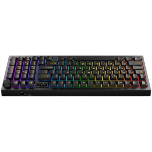 AVAX GM03 PRO 98% Gasket RGB tri-mode mechanikus billentyűzet Gateron sárga switch, magyar kiosztás