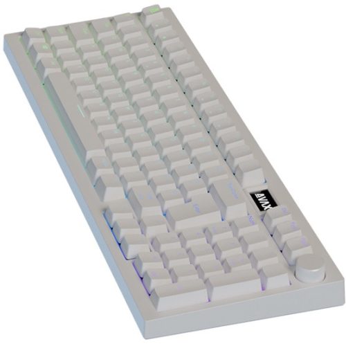AVAX GM03 PRO Fehér 98% Gasket RGB tri-mode mechanikus billentyűzet Gateron sárga switch, magyar kiosztás
