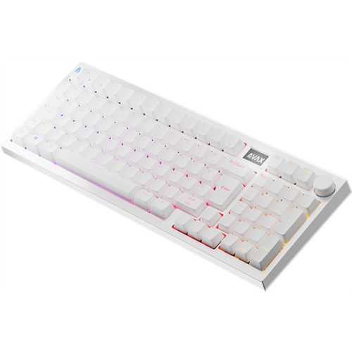 AVAX GM03 PRO Fehér 98% Gasket RGB tri-mode mechanikus billentyűzet Gateron sárga switch, magyar kiosztás
