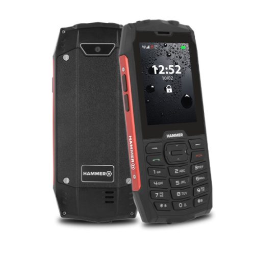 HAMMER 4 2,8" Dual SIM csepp-, por- és ütésálló mobiltelefon - piros - Bontott termék