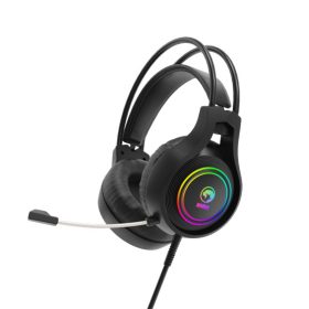   MARVO Tactic 30 vezetékes fejhallgató - fekete - RGB világítás