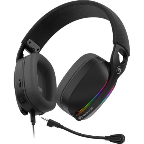 MARVO Pulz 70S vezetékes fejhallgató - fekete - RGB világítás