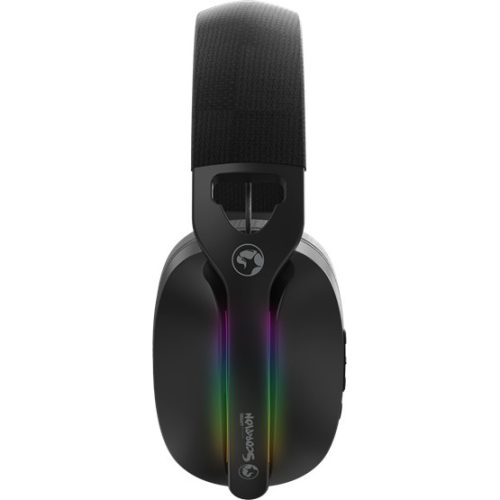 MARVO Pulz 70W vezeték nélküli fejhallgató - fekete - RGB világítás