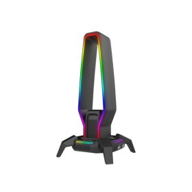   MARVO Kobe 30 RGB világítású fejhallgató tartó - fekete