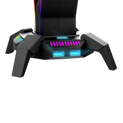 MARVO Kobe 30 RGB világítású fejhallgató tartó - fekete