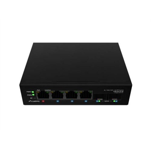 Lanberg Light Industrial 6 portos Gigabit PoE Switch (4xPoE, 2xSFP, 90W)