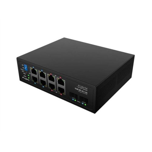 Lanberg Light Industrial 10 portos Gigabit PoE Switch (8xPoE, 2xSFP, 120W)