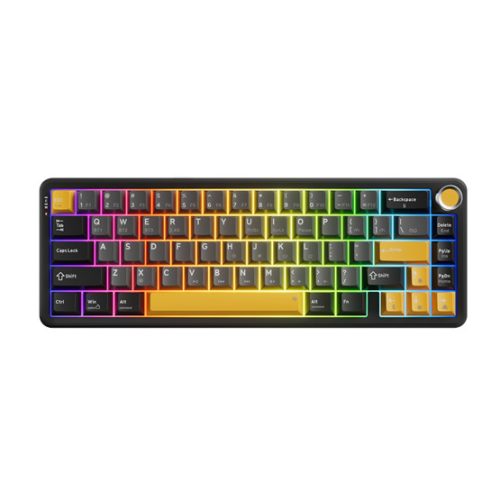 MARVO TITAN 65 vezeték nélküli gaming billentyűzet - Fekete - US /Banana Crystal Linear/