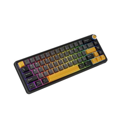 MARVO TITAN 65 vezeték nélküli gaming billentyűzet - Fekete - US /Banana Crystal Linear/