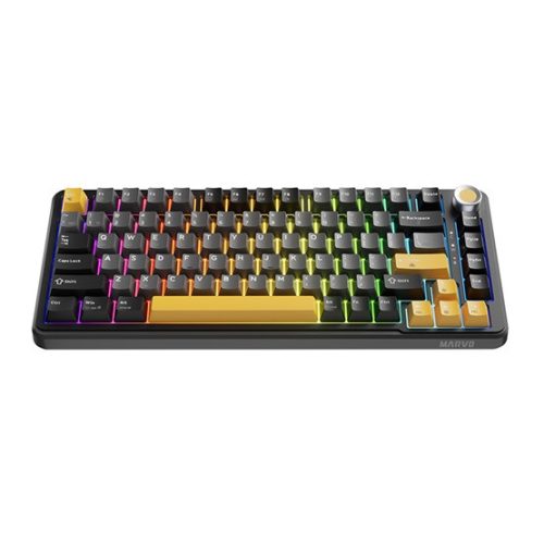 MARVO TITAN 75 vezeték nélküli gaming billentyűzet - Fekete - HU /Banana Crystal Linear/