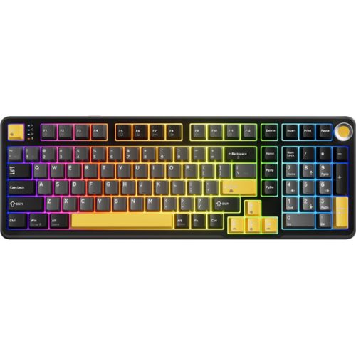 MARVO TITAN 98 vezeték nélküli gaming billentyűzet - Fekete - US /Banana Crystal Linear/