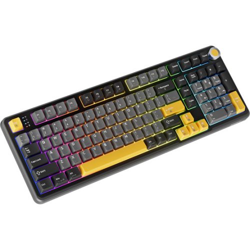 MARVO TITAN 98 vezeték nélküli gaming billentyűzet - Fekete - US /Banana Crystal Linear/