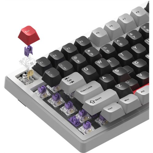 MONKA Storm vezeték nélküli gaming billentyűzet - Fehér - US /MONKA Violet Linear/
