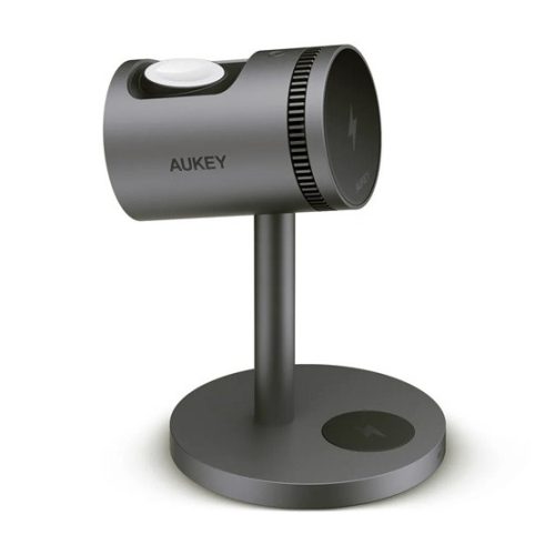 Aukey MagFusion 3-in-1 Pro Qi2 aktív hűtésű vezeték nélküli töltőállvány
