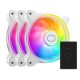 Cooler Master - Case Fan - 12cm - MasterFan MF120 Halo2 - Fehér - MFL-B2DW-213P2-R2