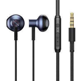   Baseus Encok H19 Wired Earphones 3,5 mm jack mikrofonos fülhallgató, fekete