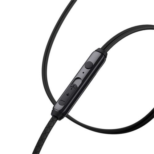 Baseus Encok H19 Wired Earphones 3,5 mm jack mikrofonos fülhallgató, fekete