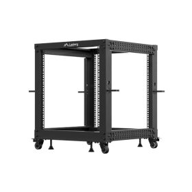   Lanberg 19" 12U 600x600-1100 állítható rack keret, fekete