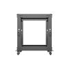 Lanberg 19" 12U 600x600-1100 állítható rack keret, fekete