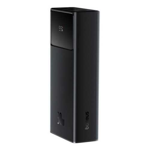 Baseus Star-Lord gyorstöltő powerbank 30000 mAh, 30W, fekete + 3A USB Type-A – Type-C, 30cm kábel