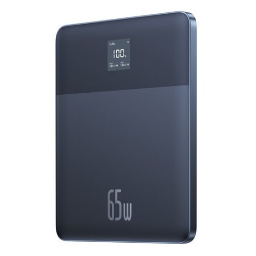 Baseus Blade2 gyorstöltő powerbank 12000 mAh, 65W, kék + 100W USB Type-C, 50cm kábel