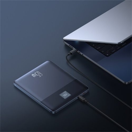 Baseus Blade2 gyorstöltő powerbank 12000 mAh, 65W, kék + 100W USB Type-C, 50cm kábel