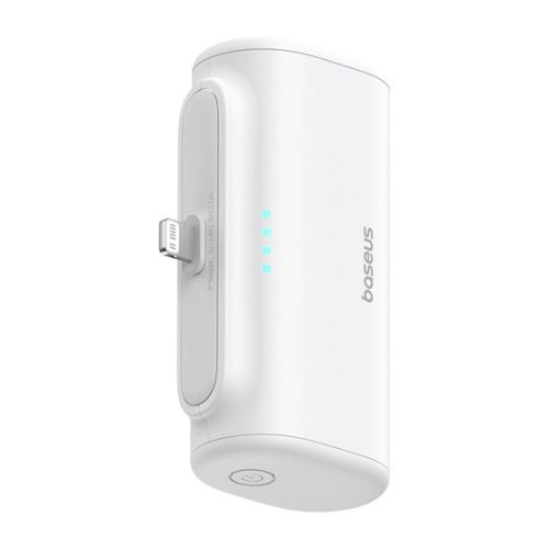 Baseus Compact gyorstöltő powerbank 5000 mAh, 20W iPhone csatlakozóval, fehér