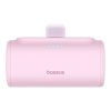 Baseus Compact gyorstöltő powerbank 5000 mAh, 20W iPhone csatlakozóval, rózsaszín
