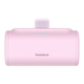   Baseus Compact gyorstöltő powerbank 5000 mAh, 20W iPhone csatlakozóval, rózsaszín