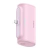 Baseus Compact gyorstöltő powerbank 5000 mAh, 20W iPhone csatlakozóval, rózsaszín